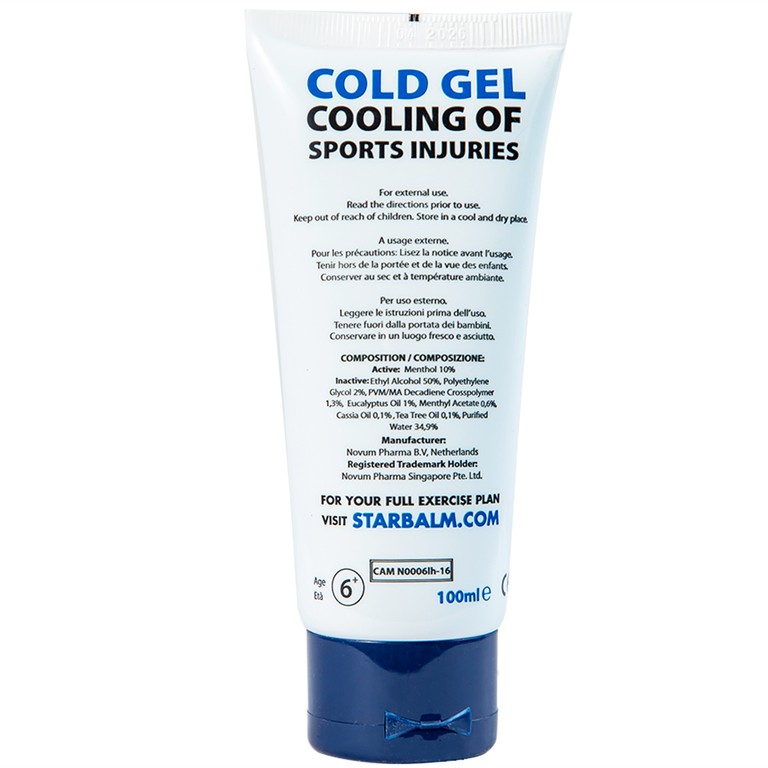 Gel làm lạnh Starbalm Cold Gel hỗ trợ giảm đau và làm dịu chấn thương căng cơ, bầm tím và bong gân (100ml)