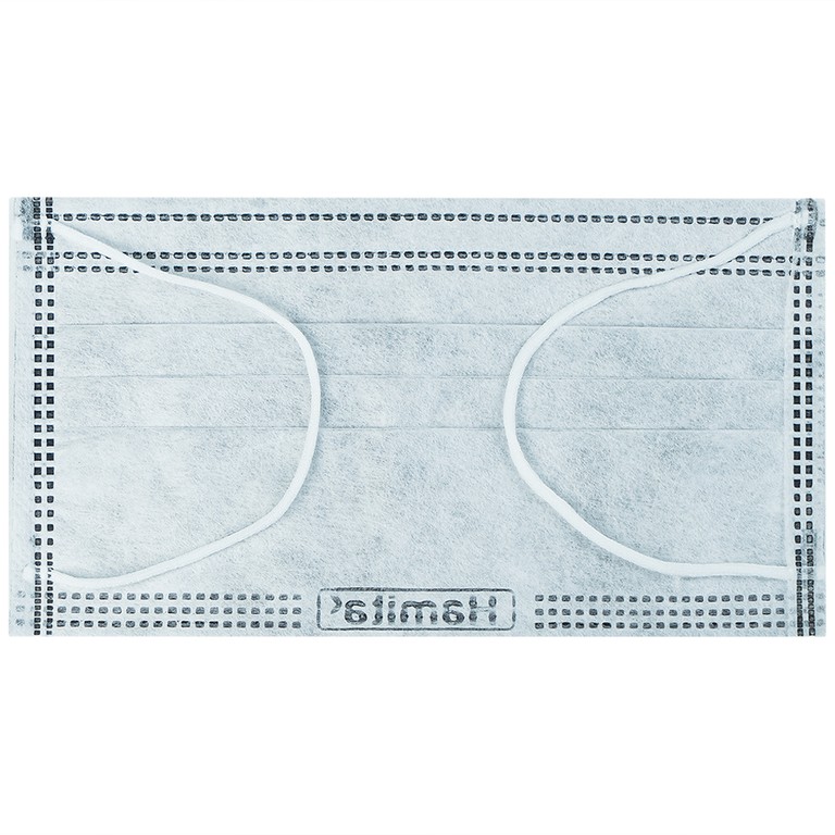 Khẩu trang than hoạt tính Hamita H80+ 4 lớp hỗ trợ ngăn khói, bụi, kháng khuẩn (50 cái)