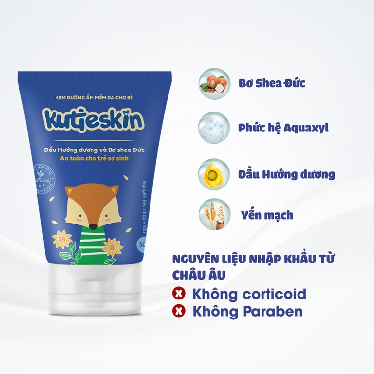 Kem bôi cho bé Kutieskin giúp dưỡng ẩm, mềm da (30g)