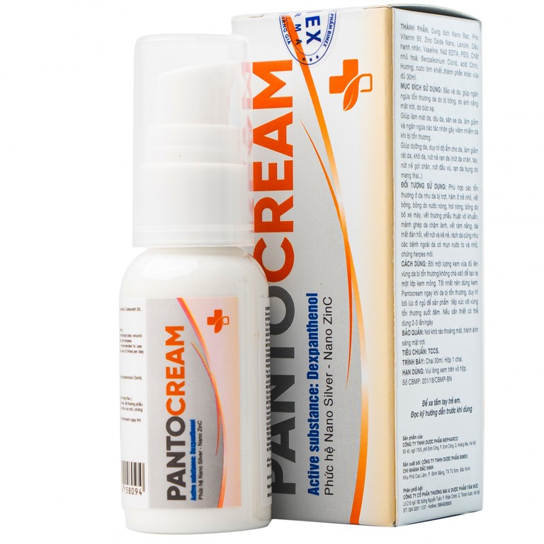 Kem Panto Cream Nano Silver - ZinC đặc trị bỏng (30ml)