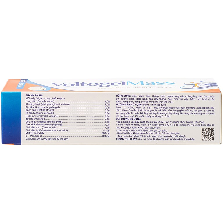 Gel bôi giảm đau VoltogelMass 30g Aero Chemie đau cơ, đau vai, bầm tím, bong gân
