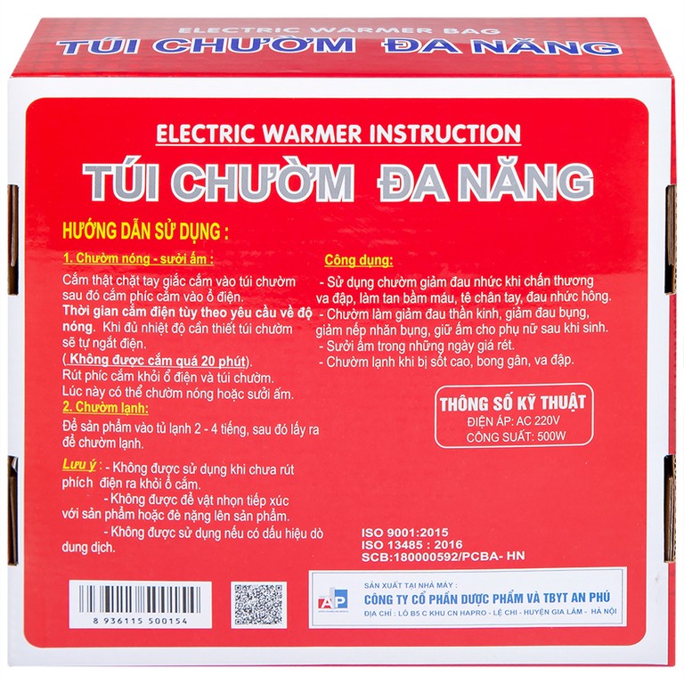 Túi chườm đa năng Thiên Thanh chườm nóng, sưởi ẩm, chườm lạnh, giữ ấm 4 - 6 tiếng