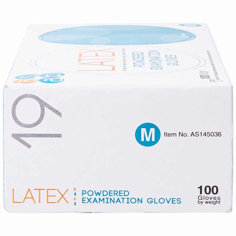 Găng tay cao su y tế có bột Latex ASAP Malaysia Size M (100 cái)