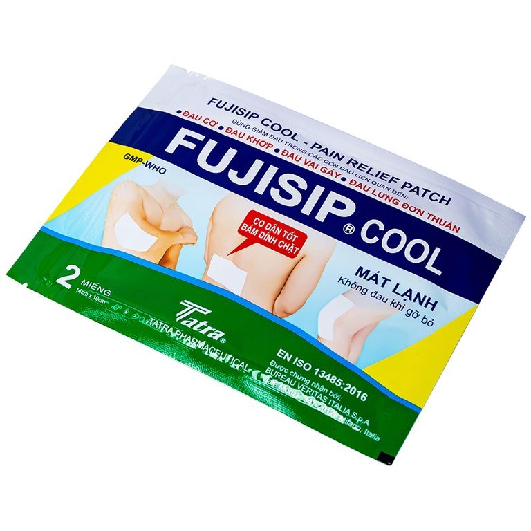 Cao dán Fujisip Cool Thiên Ân giảm đau cơ, đau khớp, đau vai gáy, đau lưng (10 túi)