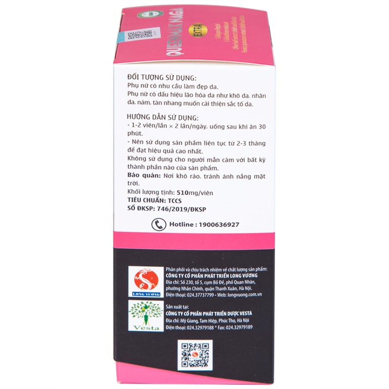 Thực phẩm bảo vệ sức khỏe Queenmax Naga Extra bổ sung collagen, một số vitamin và khoáng chất (30 viên)