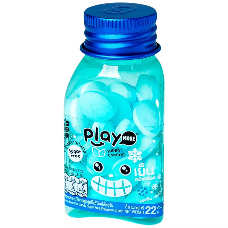 Kẹo The Siêu Mát Lạnh Hương Bạc Hà Playmore (hũ 22g)