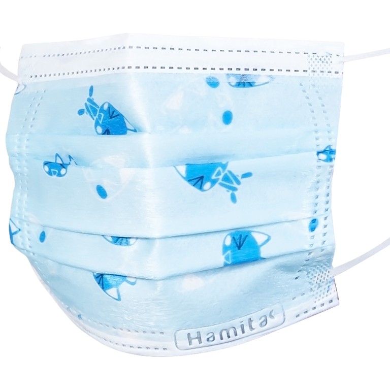 Khẩu trang y tế trẻ em Hamita ngăn bụi, kháng khuẩn (50 cái)