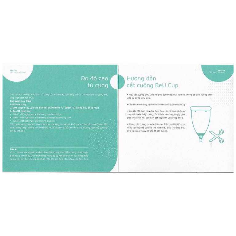 Cốc nguyệt san BeUCup siêu mềm, kiểm soát mùi hôi, hạn chế viêm nhiễm (45mm x 65mm)