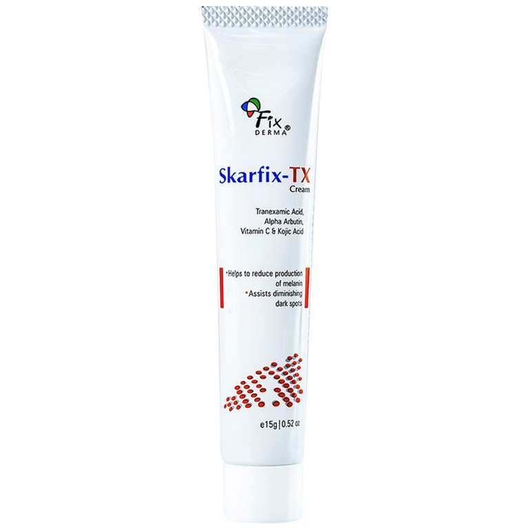 Kem bôi Fixderma Skarfix TX Cream giúp làm mờ vết thâm, đốm đen, vết nám, tàn nhang (15g)