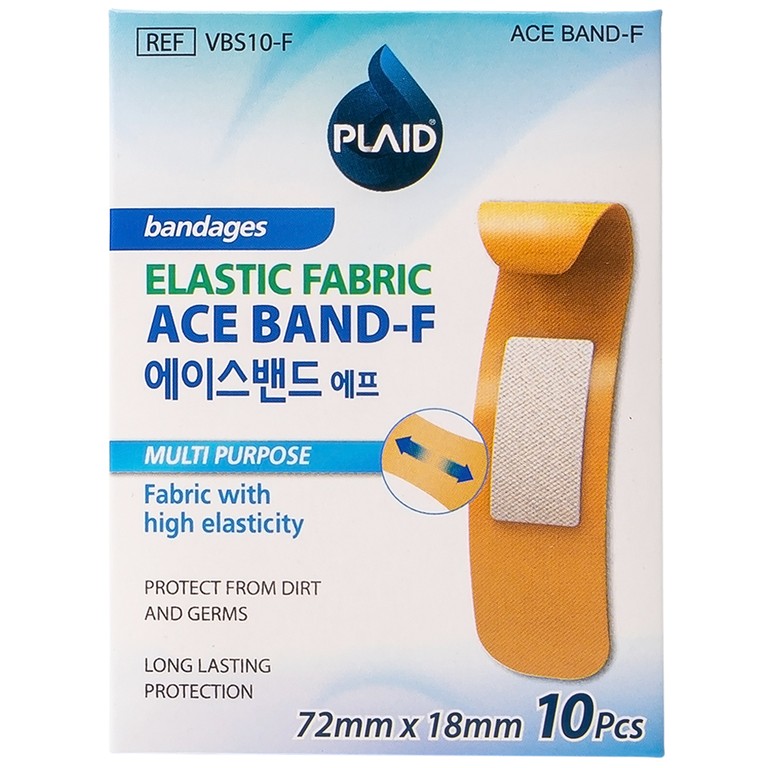Băng keo cá nhân vải Ace Band-F 72mm x 18mm Young Chemical bảo vệ vết thương (10 miếng)