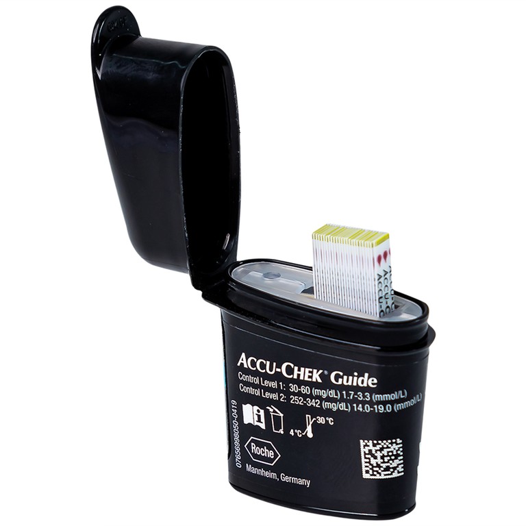 Que thử đường huyết Accu-Chek Guide theo dõi đường huyết (25 que)