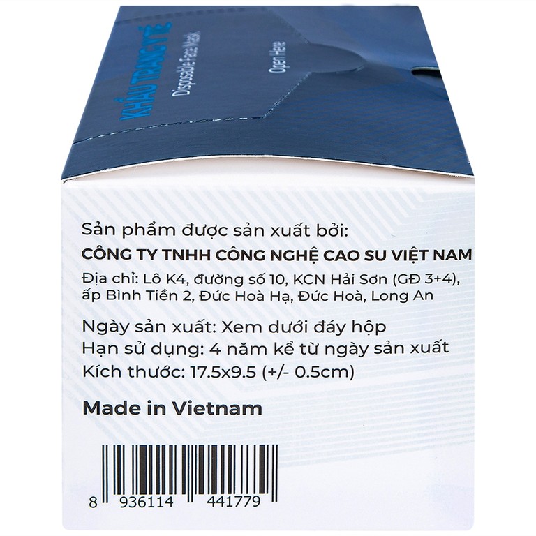 Khẩu trang y tế Naturecare màu xanh 3 lớp hỗ trợ ngăn khói, bụi, kháng khuẩn (50 cái)