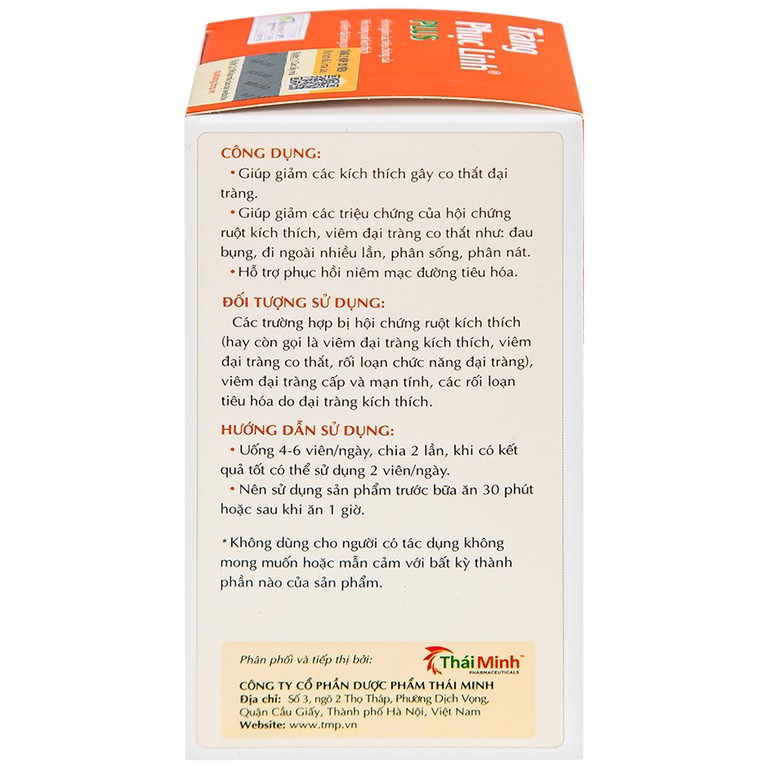 Viên uống Tràng Phục Linh Plus Thái Minh hỗ trợ giảm các triệu chứng của hội chứng ruột kích thích (80 viên)