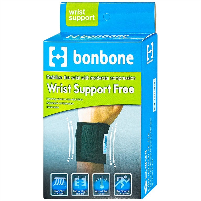 Đai nẹp cổ tay free size Bonbone Wrist Supporter hỗ trợ cố định cổ tay