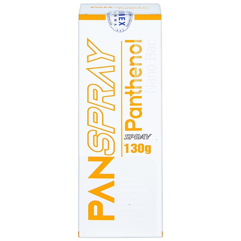 Xịt dưỡng da Panspray Panthenol Nano Bạc Bimex giảm đau rát, viêm, khô da (130g)