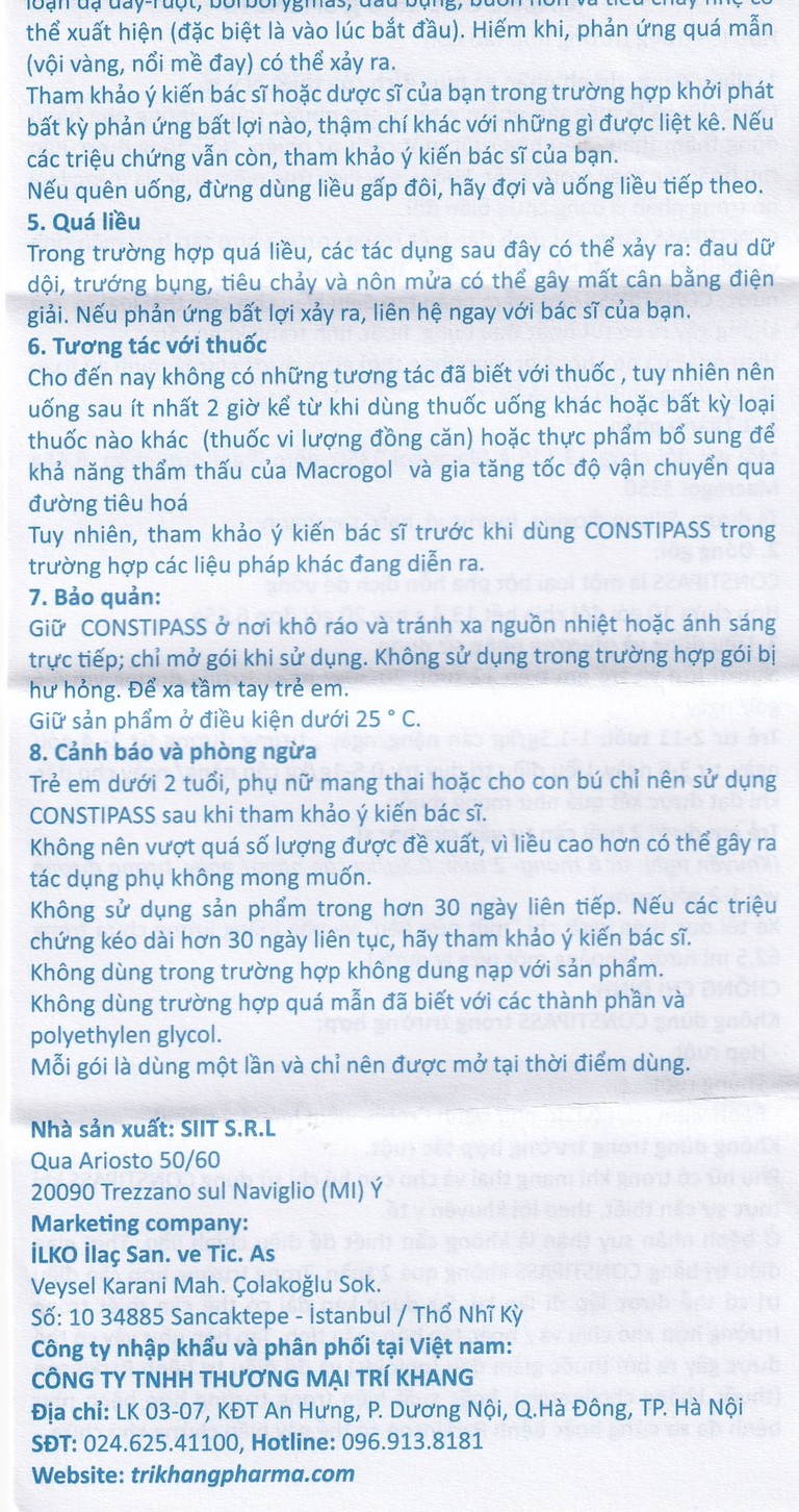 Bột nhuận tràng Constipass Wellcare bổ trợ nhuận tràng, khắc phục chứng táo bón (20 gói)