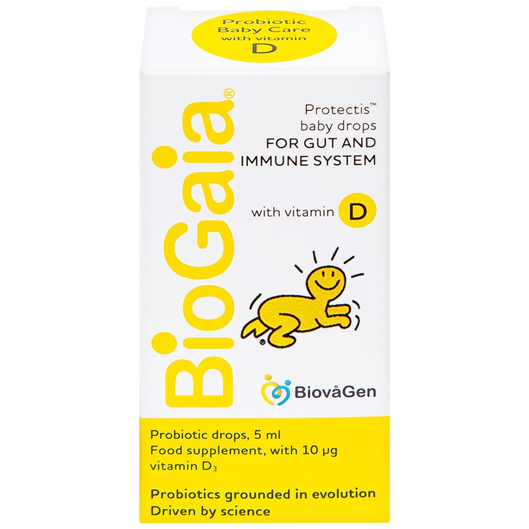 Men vi sinh BioGaia Protectis Baby Drops Vitamin D3 bổ sung lợi khuẩn cho đường tiêu hóa và vitamin D (5ml)