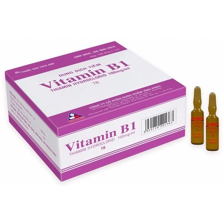 Dung dịch Vitamin B1 100mg/ml Vinphaco điều trị thiếu Vitamin B1 (100 ống x 1ml)