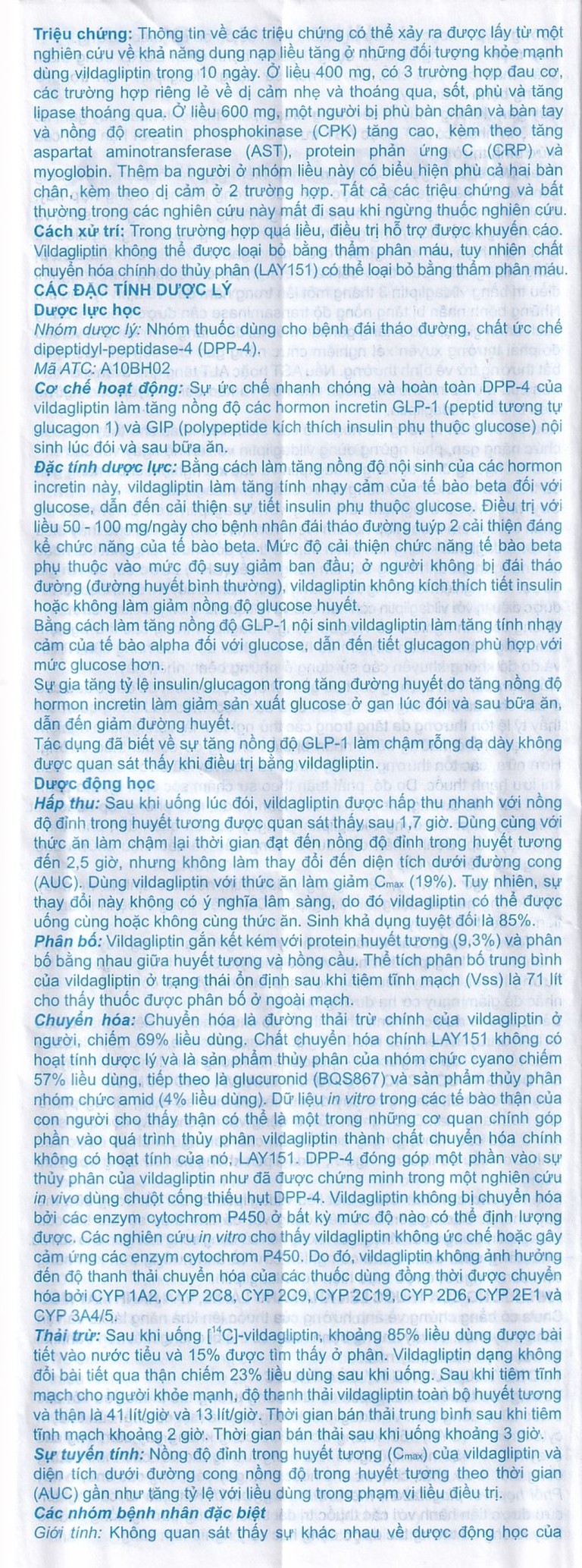 Thuốc A.T Vildagliptin 50mg An Thiên điều trị đái tháo đường típ 2 (3 vỉ x 10 viên)