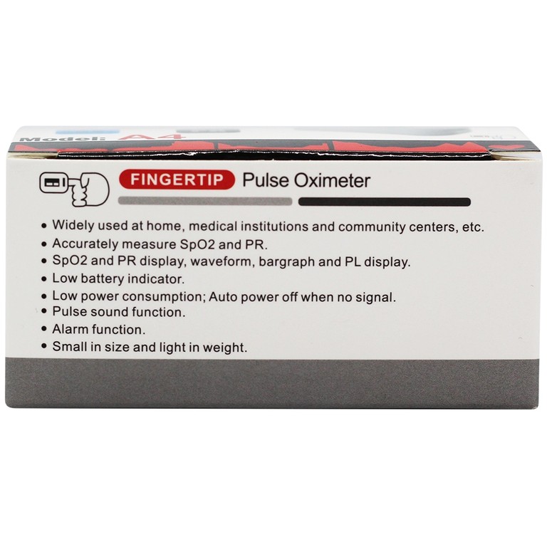 Máy đo nồng độ oxy trong máu (SPO2) Pulse Fingertip Oximeter A4 Oromi hỗ trợ đo nhanh chóng và chính xác