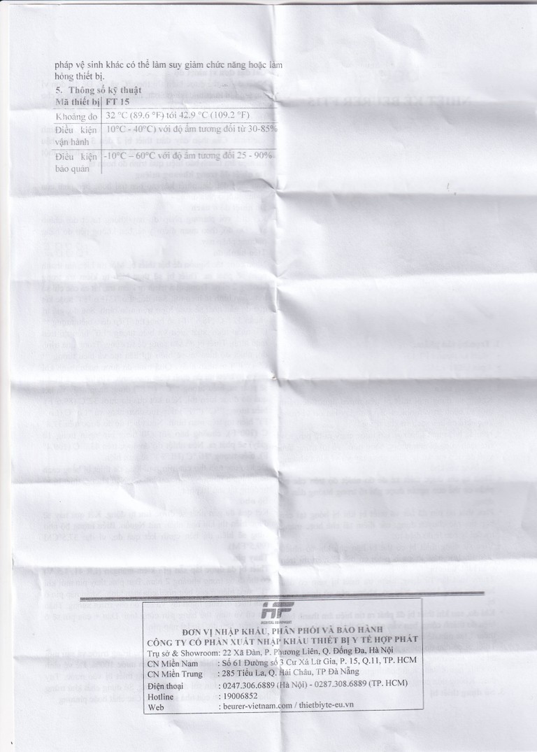 Nhiệt kế đầu mềm Beurer FT15 đo nhiệt độ nhanh trong khoảng 10 giây