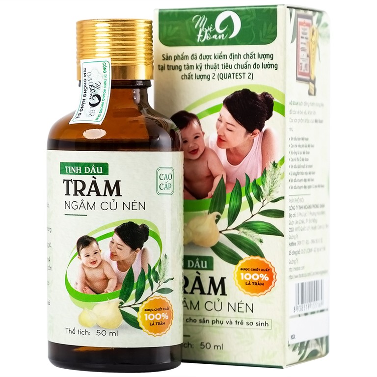 Tinh dầu tràm ngâm củ nén Mệ Đoan giúp xoa bóp, giảm đau (50ml)