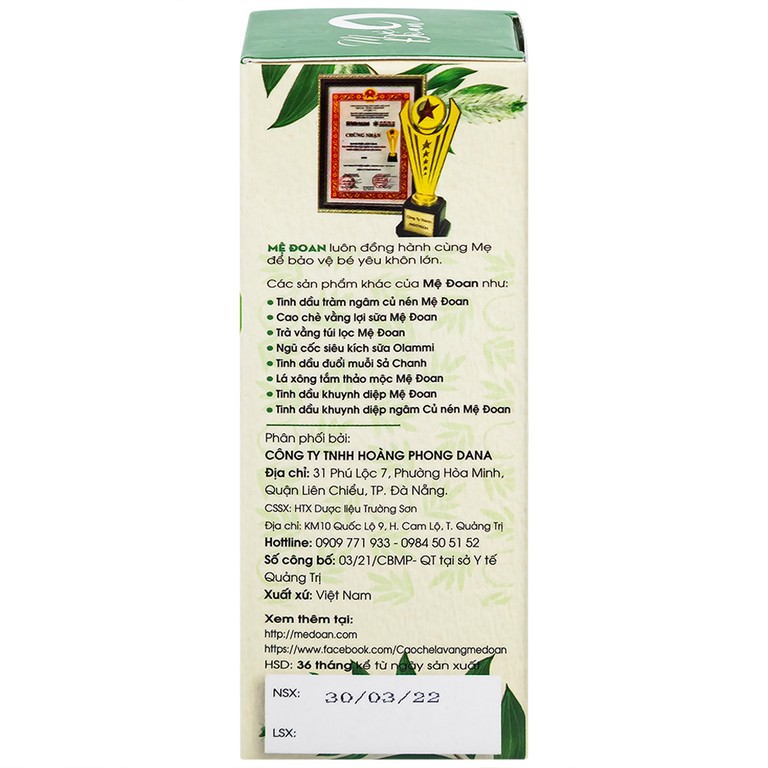 Tinh dầu tràm Mệ Đoan giúp giữ ấm, giảm triệu chứng ho, sổ mũi (50ml)