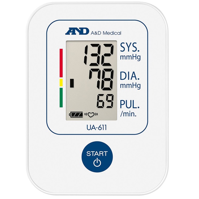 Máy đo huyết áp bắp tay tự động AND UA-611 hỗ trợ đo huyết áp và nhịp tim