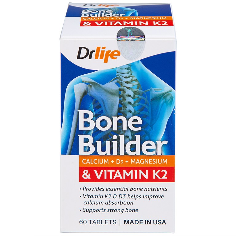 Viên uống Bone Builder Drlife bổ sung canxi và vitamin cho xương (60 viên)