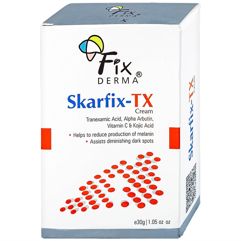 Kem bôi Fixderma Skarfix TX Cream giúp giảm nám, tàn nhang, vết thâm sau mụn (30g)