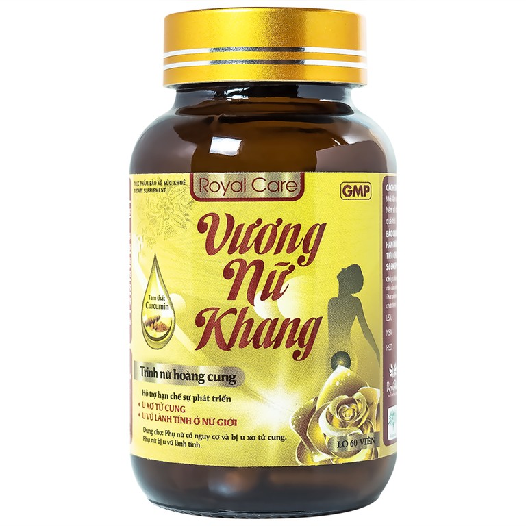 Viên nang cứng Vương Nữ Khang Royal Care hỗ trợ hạn chế sự phát triển u xơ tử cung, u vú lành tính (60 viên)