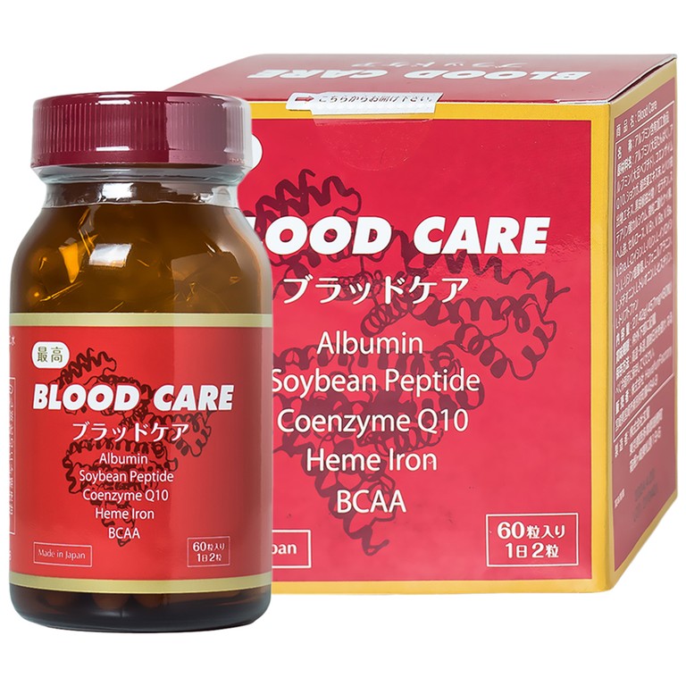 Viên uống Blood Care Jpanwell hỗ trợ bổ máu, giảm nguy cơ thiếu máu do thiếu sắt (60 viên)