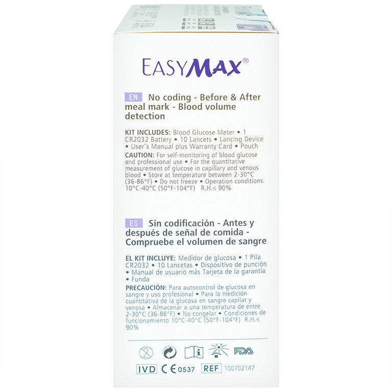 Má́y thử đường huyết Easy Max Mini hỗ trợ đo lượng đường trong máu