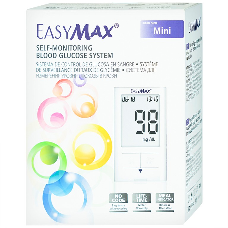 Má́y thử đường huyết Easy Max Mini hỗ trợ đo lượng đường trong máu