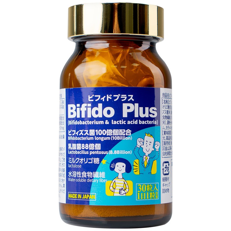 Viên uống Bifido Plus Jpanwell bổ sung các lợi khuẩn tăng cường sức khỏe đại tràng (30 viên)