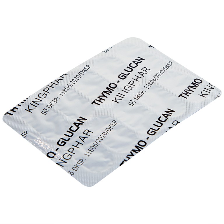 Viên uống Thymo-Glucan Kingphar nâng cao sức đề kháng, giúp cơ thể khỏe mạnh (3 vỉ x 10 viên)