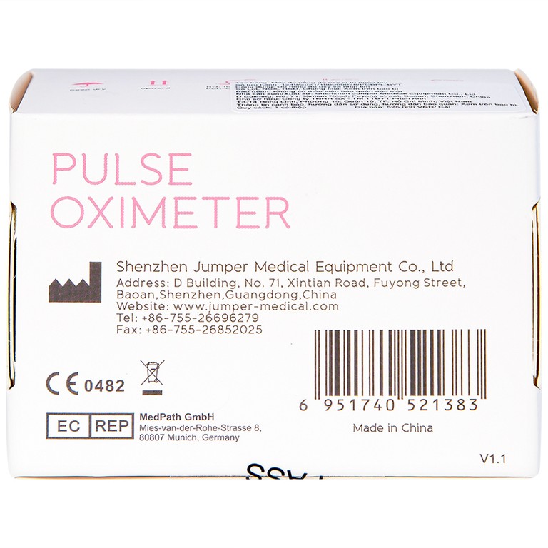 Máy đo nồng độ oxy trong máu Jumper JPD 500E Led thiết kế nhỏ gọn và sử dụng dễ dàng