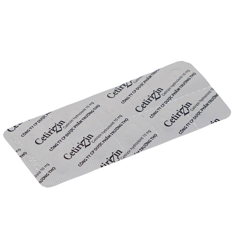 Thuốc Cetirizin 10mg Trường Thọ trị ngứa ngoài da do dị ứng (10 vỉ x 10 viên)
