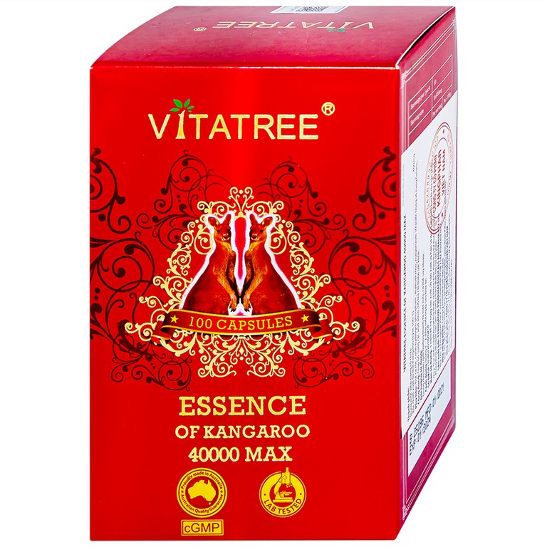 Viên uống Essence Of Kangaroo 40000 Max Vitatree bổ sung các acid amin, hỗ trợ cải thiện sức khỏe (100 viên)