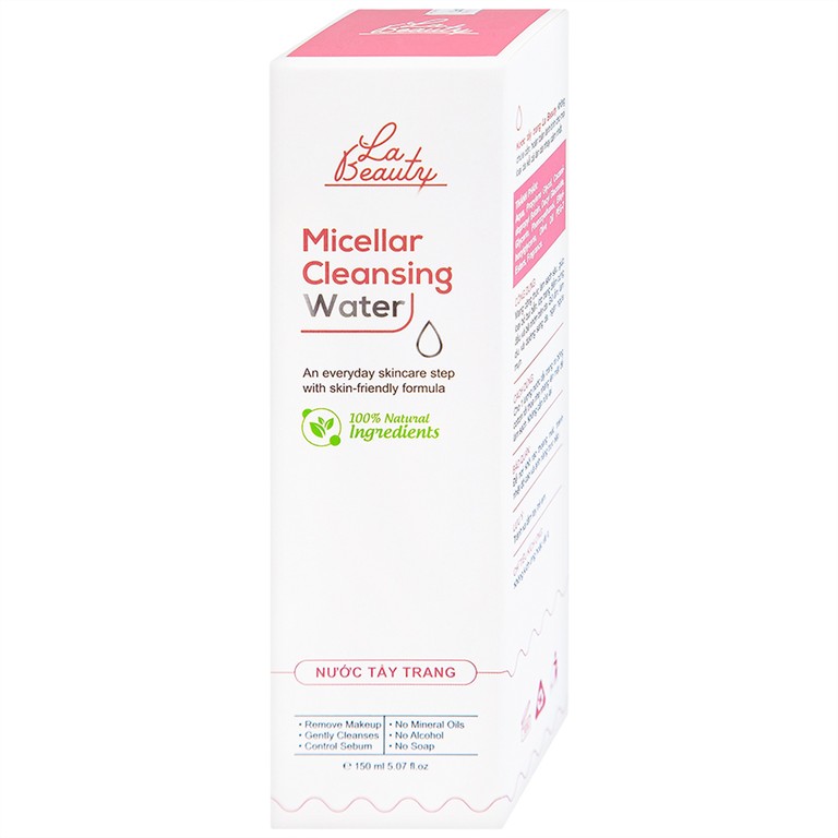 Nước tẩy trang Micellar Cleansing Water La Beauty làm sạch sâu, loại bỏ bụi bẩn (150ml)