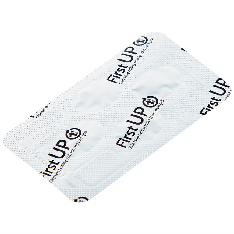 Viên ngậm First Up 1 Hour hỗ trợ tăng cường sinh lực cho nam giới (2 vỉ x 4 viên)