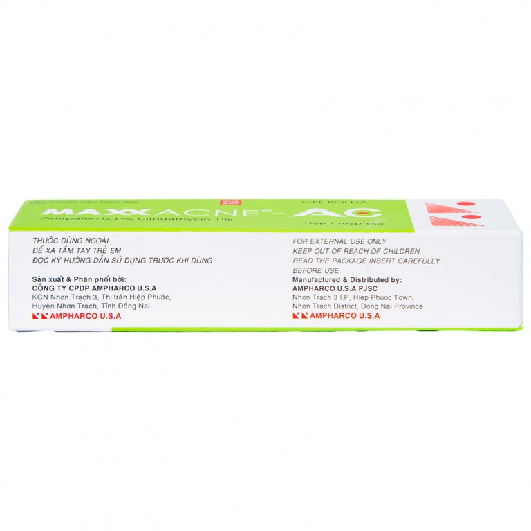 Gel bôi da Maxx Acne-AC Ampharco U.S.A điều trị mụn trứng cá (15g)