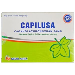 Thuốc Capilusa Mediplantex làm thông thoáng đường thở, giảm ho, giảm co thắt phế quản (3 vỉ x 10 viên)
