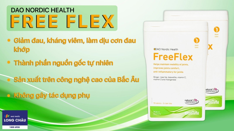 Viên uống giảm đau, chống viêm khớp Free Flex DAO Nordic Health 90 viên 2