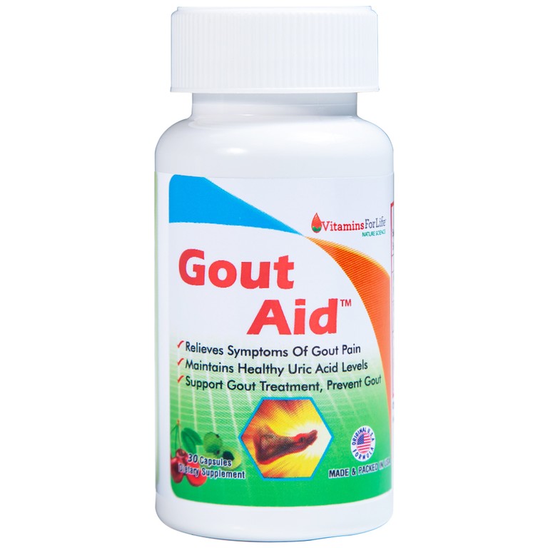 Viên uống Gout Aid Vitamins For Life hỗ trợ giảm triệu chứng ở người bị gout (30 viên)