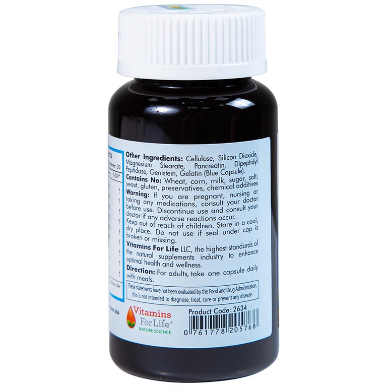 Viên uống Gasso Max Vitamins For Life bổ sung enzyme và các thảo mộc, hỗ trợ tiêu hóa tốt (30 viên)