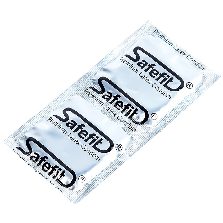 Bao cao su Safefit Dots Long Lasting S52 có vòng gân, hạt nổi, thắt chống tuột (12 cái)