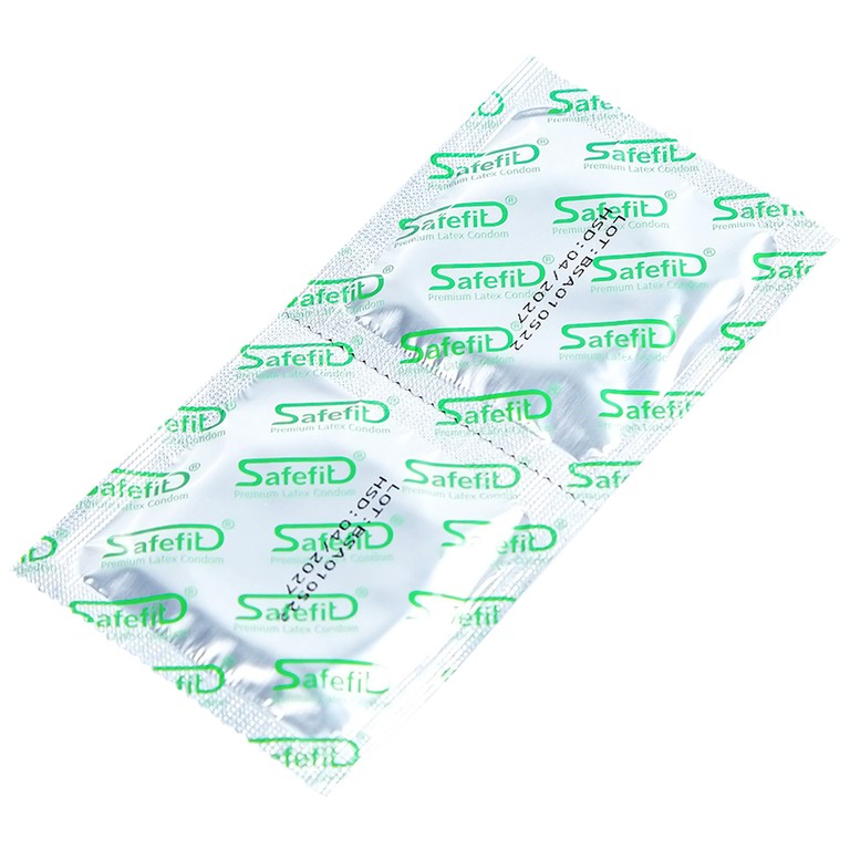Bao cao su Safefit 003 S52 siêu mỏng, không gây kích ứng, có chất bôi trơn (12 cái)