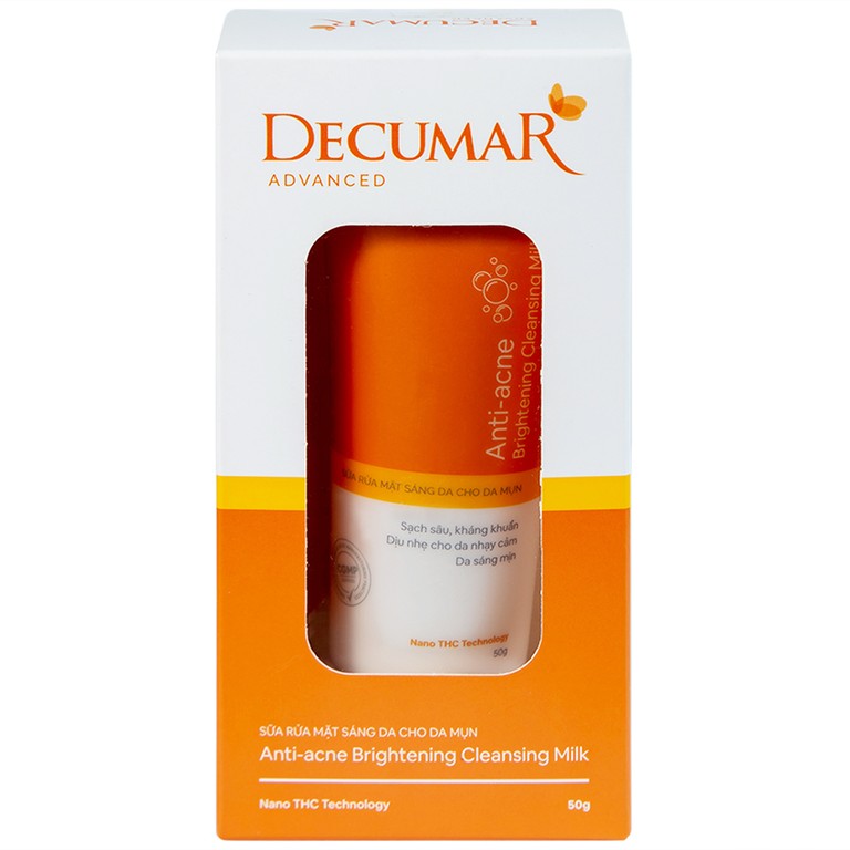 Sữa rửa mặt Nano THC Decumar Advanced ngừa mụn và làm sáng da (50g)