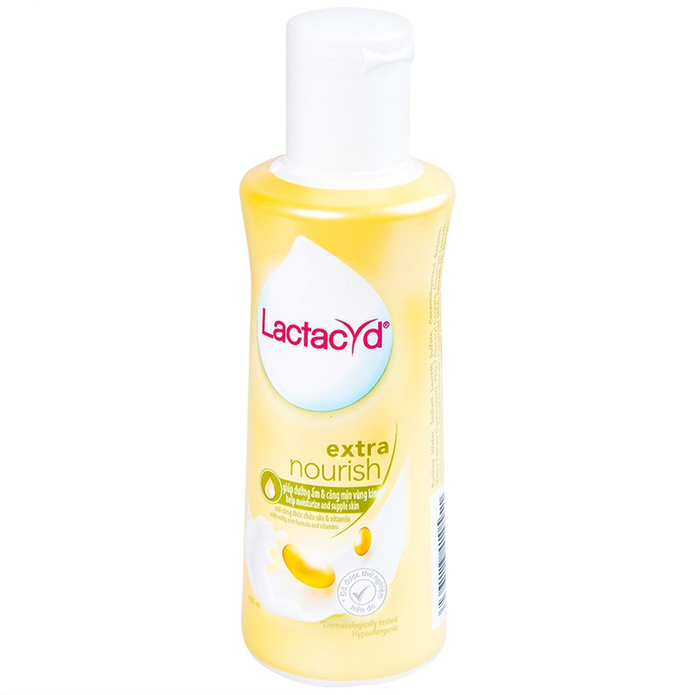 Dung dịch vệ sinh phụ nữ Lactacyd Extra Nouris hỗ trợ làm sạch nhẹ nhàng vùng kín, ngăn nhiễm khuẩn (150ml)